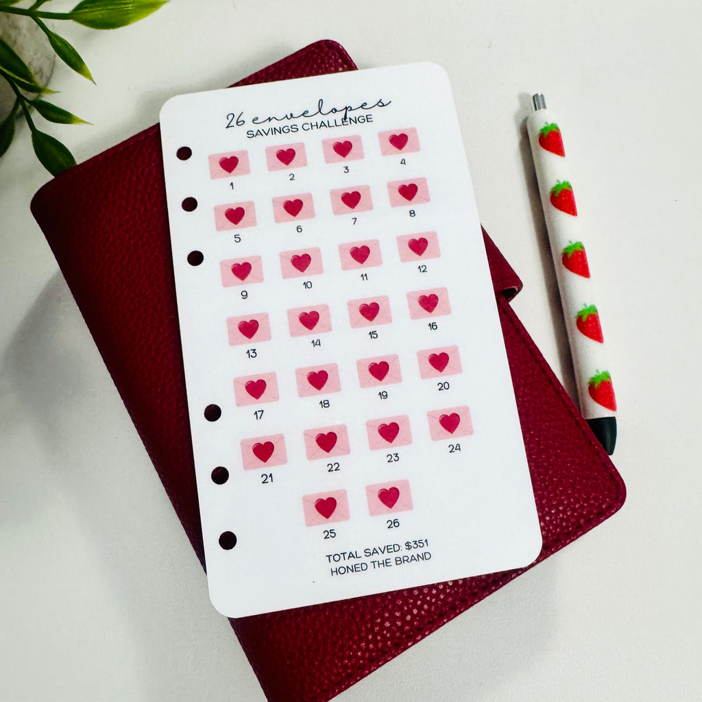 26 Envelopes Savings Challenge
