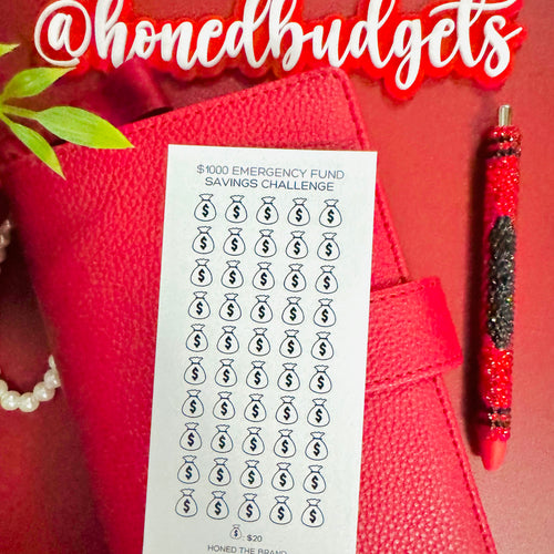 $1000 Emergency Fund Savings Challenge