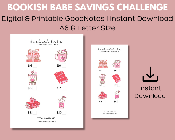 Digital Bookish Babe Mini Savings Challenge