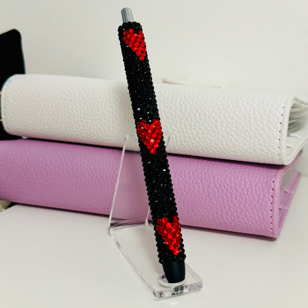 Queen of Hearts Rhinestone Pen
