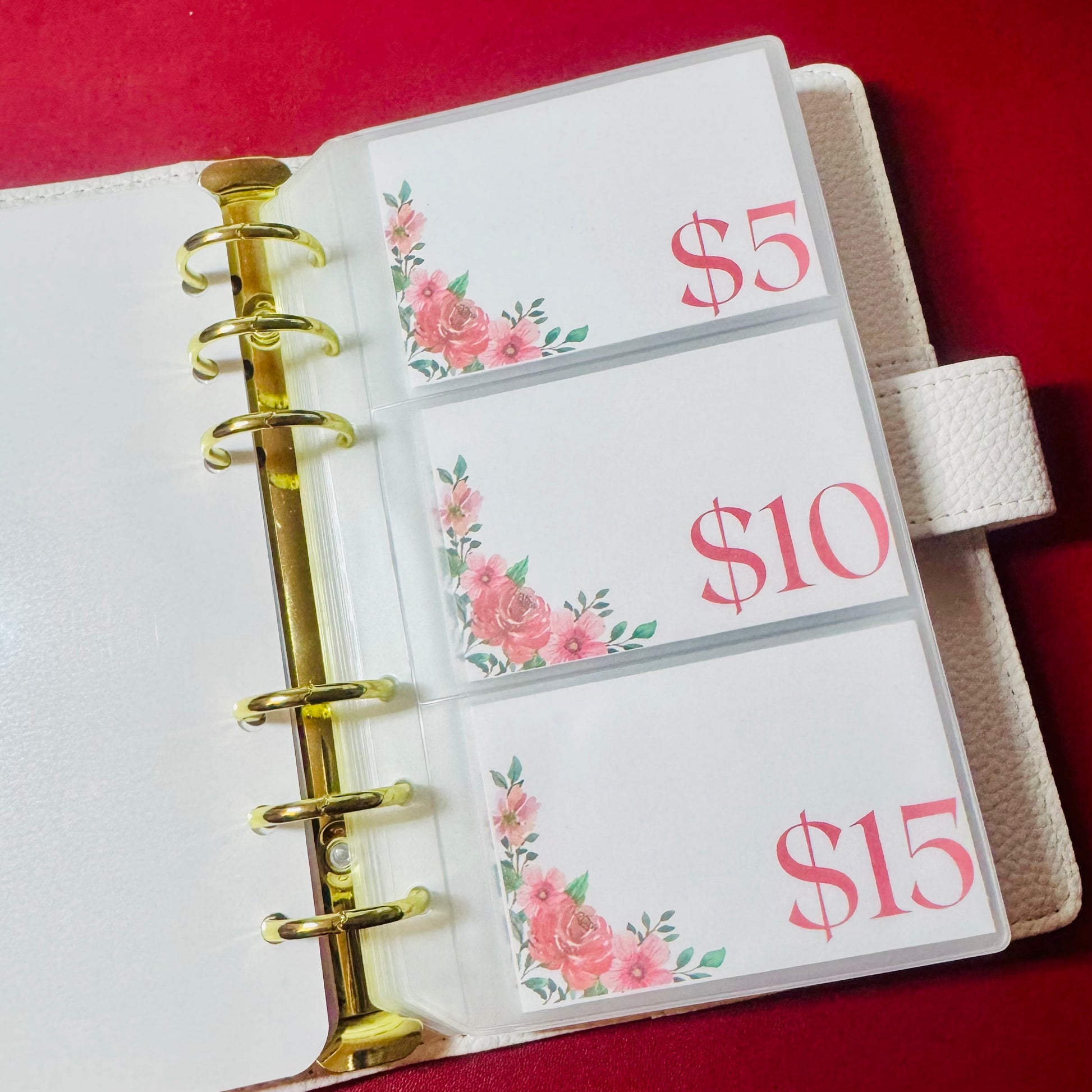 Pink Floral 52 Weeks Savings Challenge