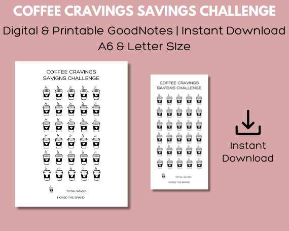 Digital Coffee Cravings Savings Challenge