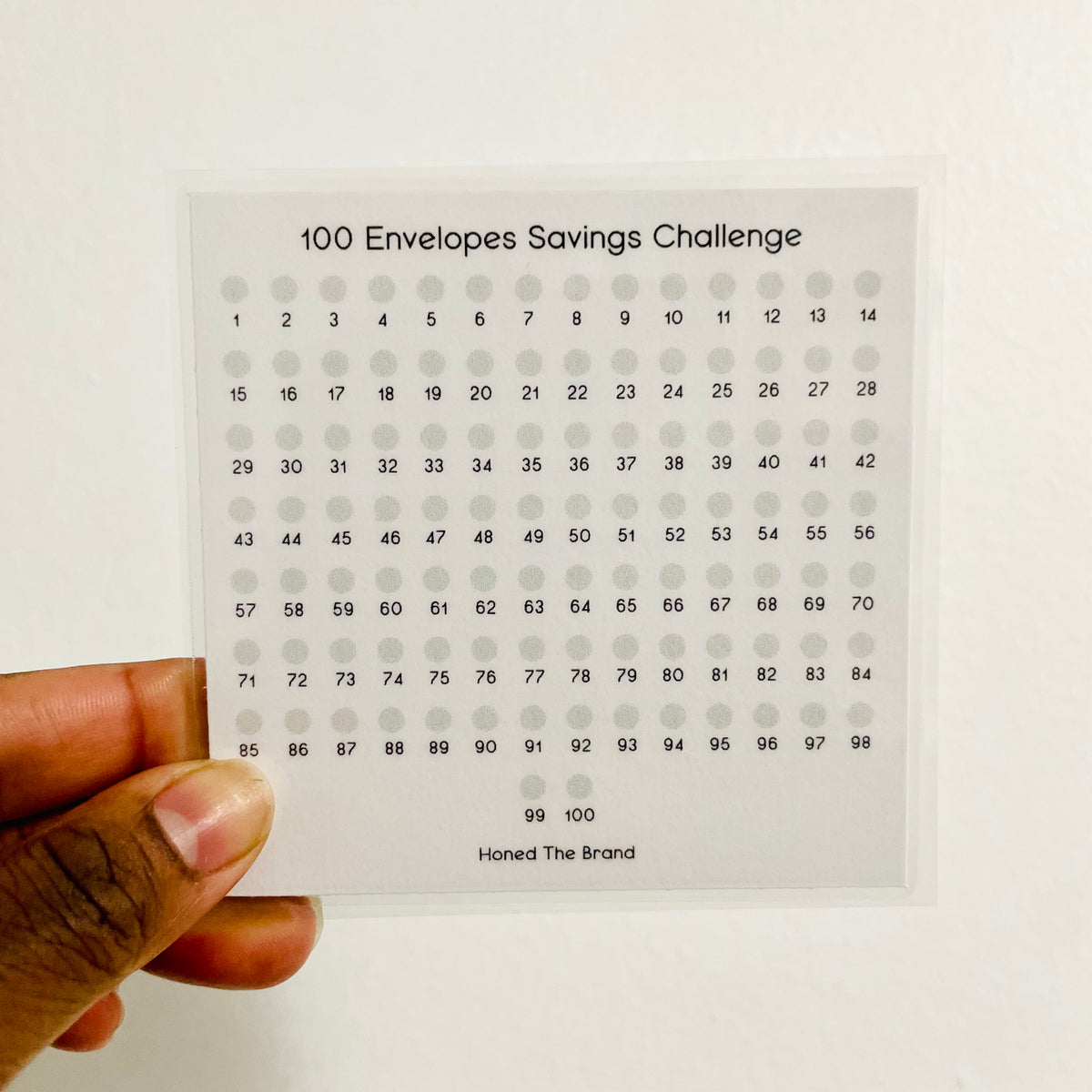 Mini Envelope Challenge 100 Envelope Savings Challenge - Savings Challenge - Honed The Brand
