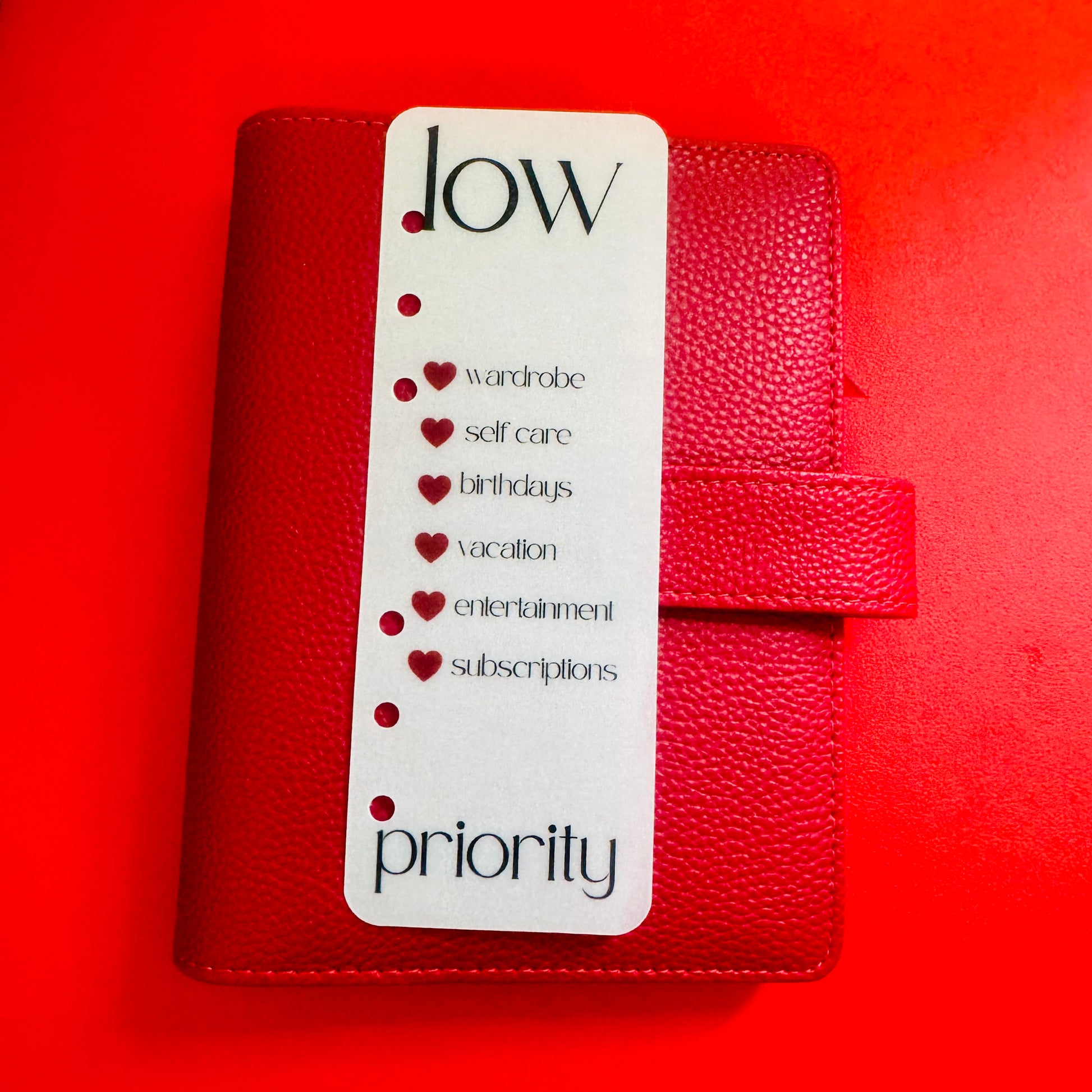 Minimal Heart Binder Bookmark