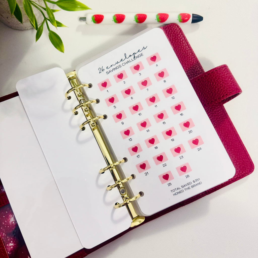 26 Envelopes Savings Challenge