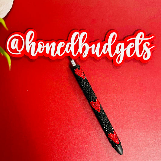 Queen of Hearts Rhinestone Pen
