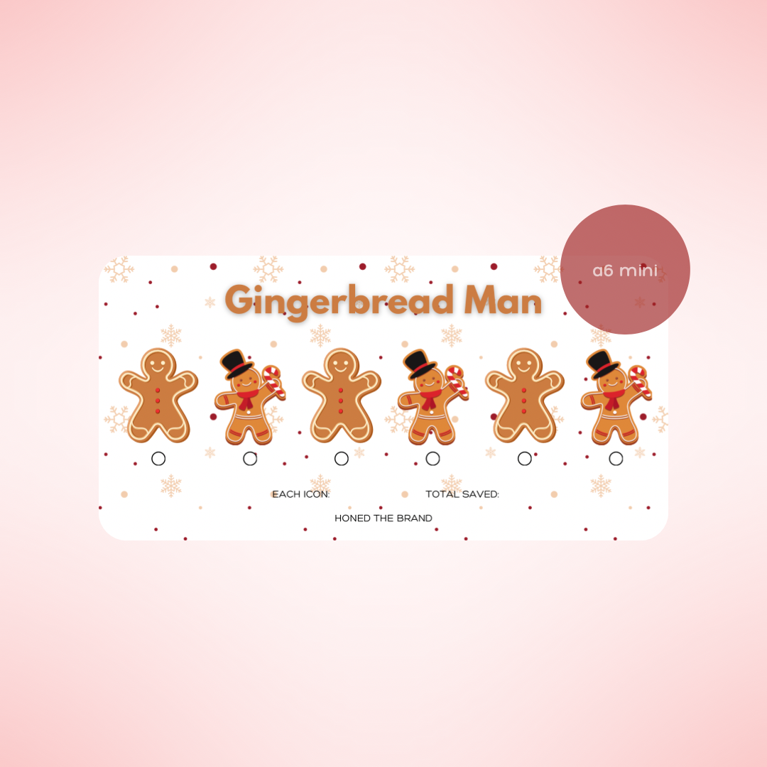 Gingerbread Man Mini Savings Challenge