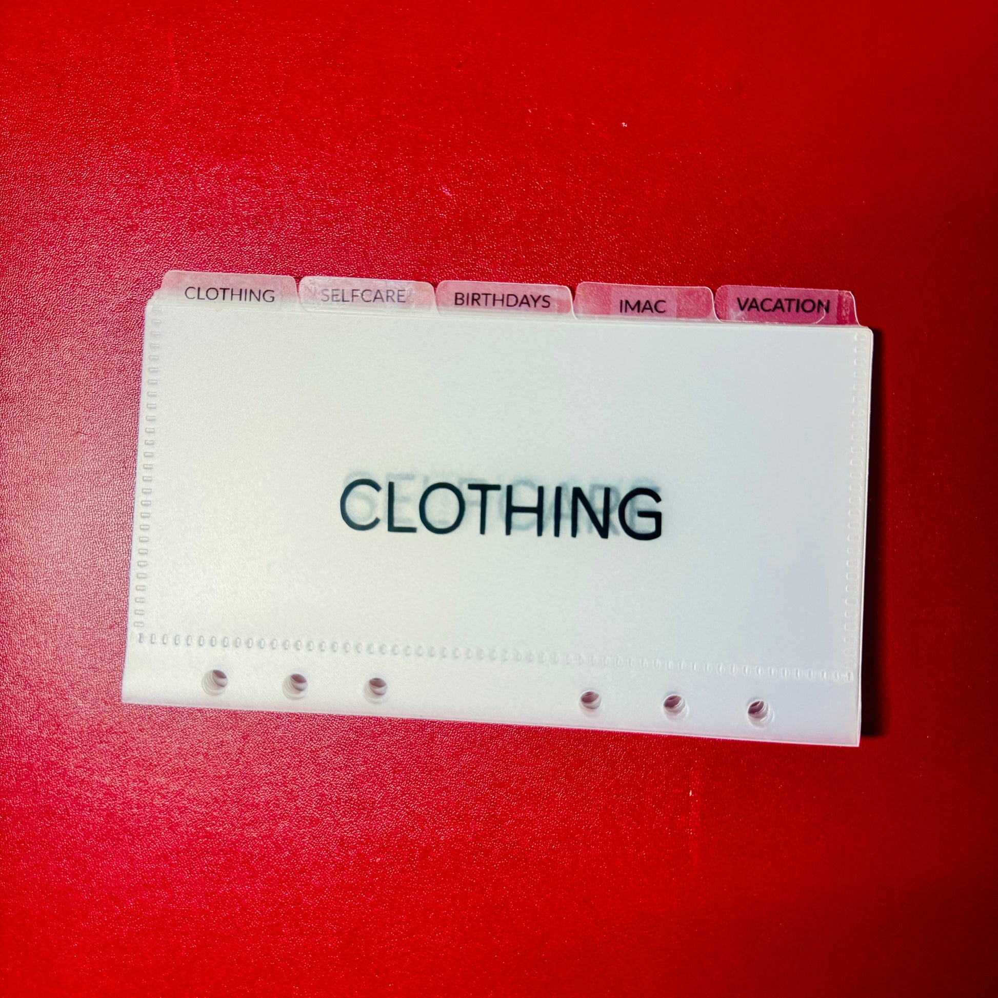 A6 Tabbed PVC Cash Envelopes