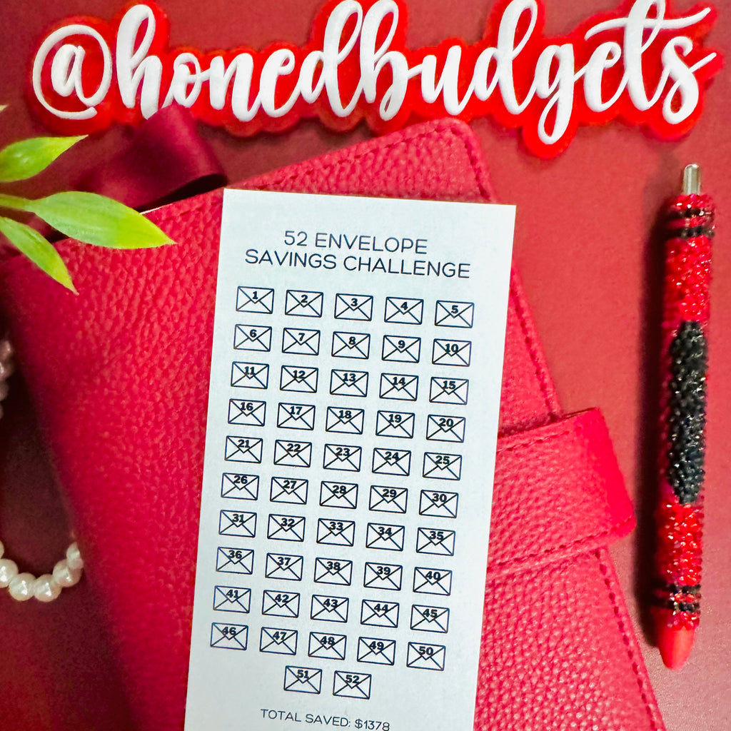 Minimal 52 Envelopes Savings Challenge