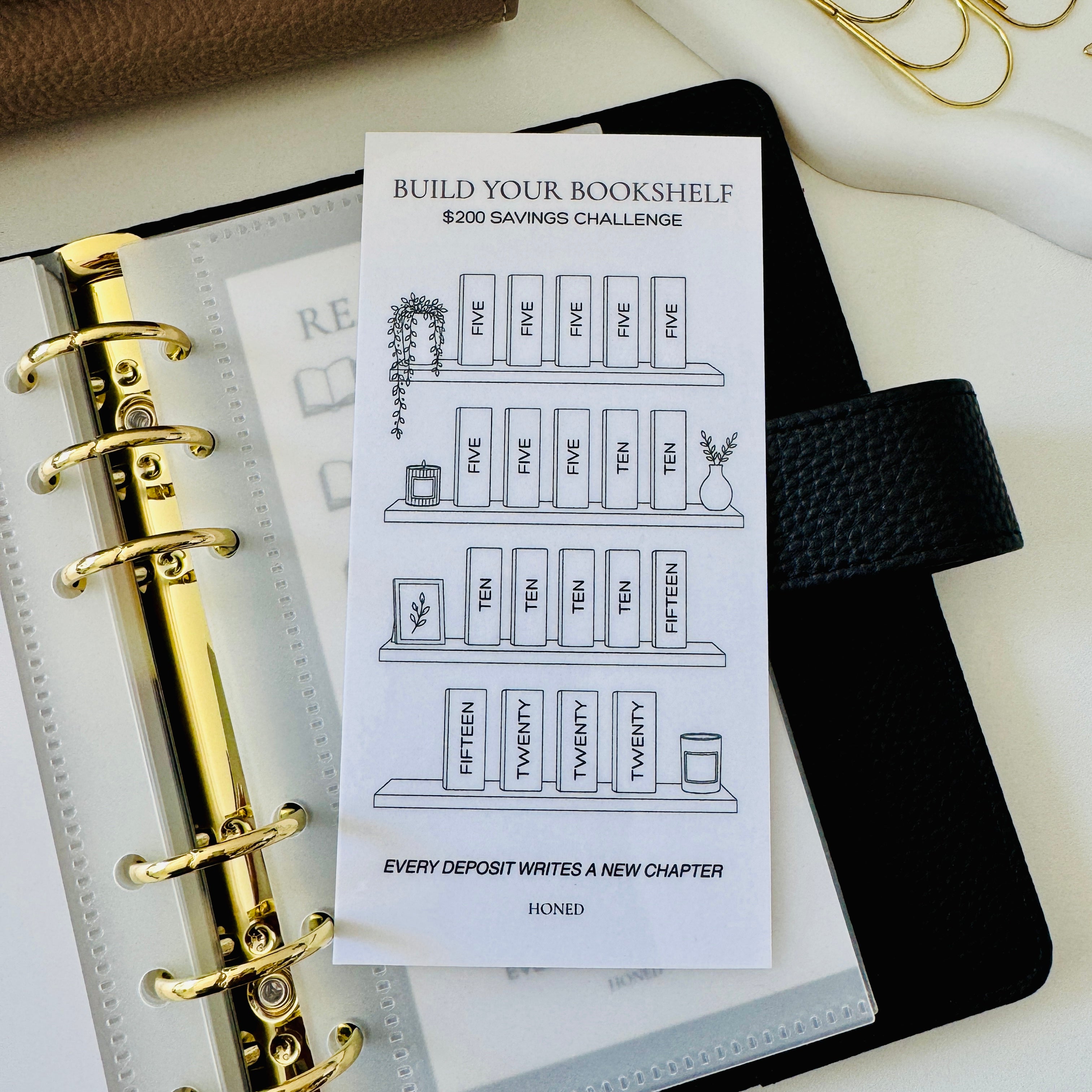 Build Your Bookshelf Savings Challenge