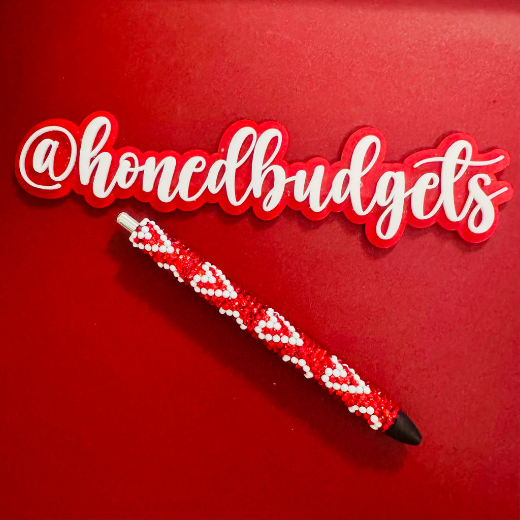 XO Hearts Rhinestone Pen