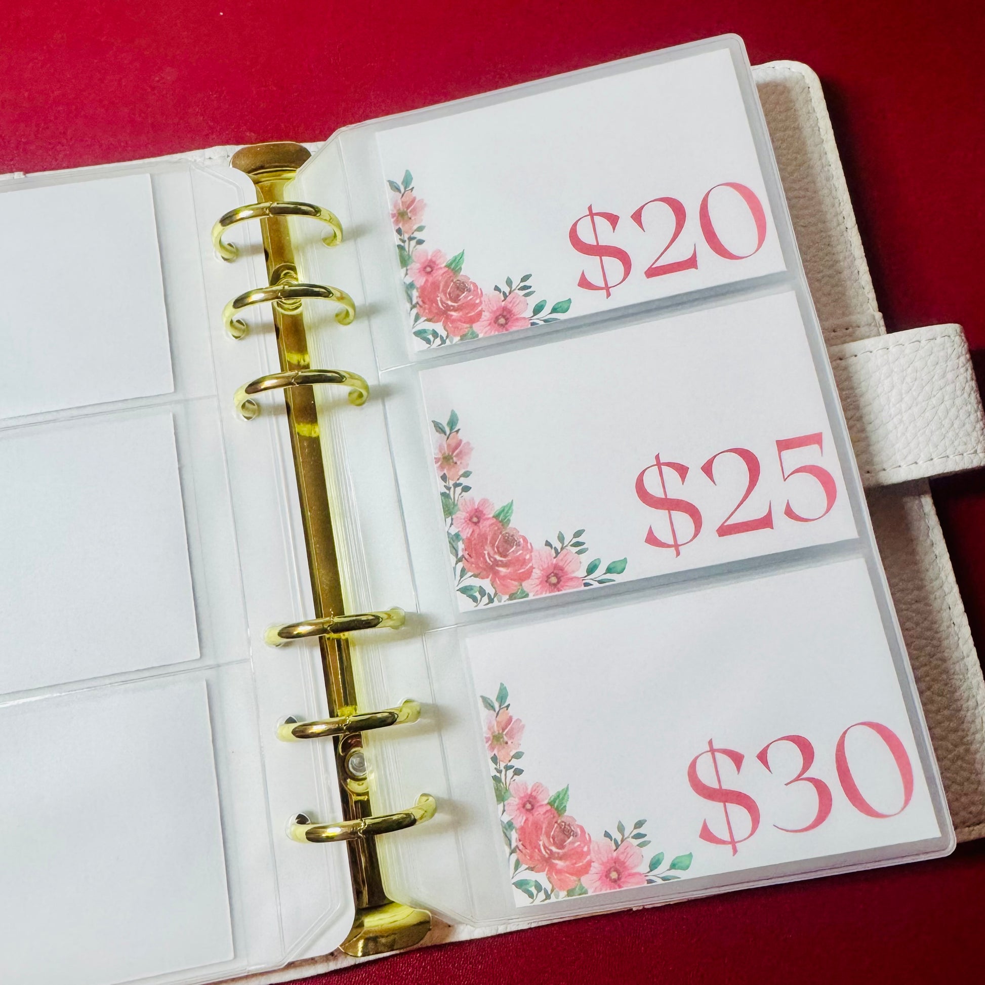 Pink Floral 52 Weeks Savings Challenge