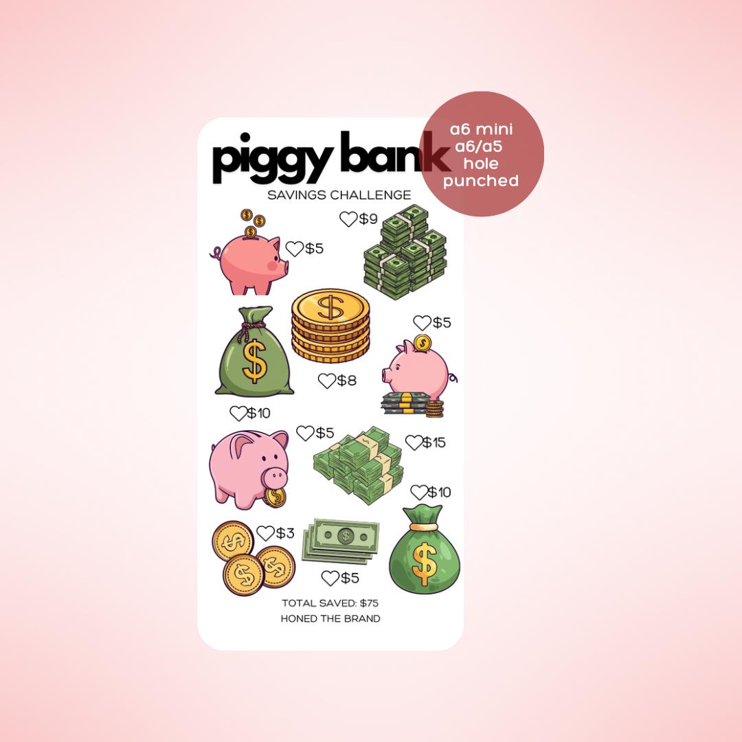 Piggy Bank Savings Challenge
