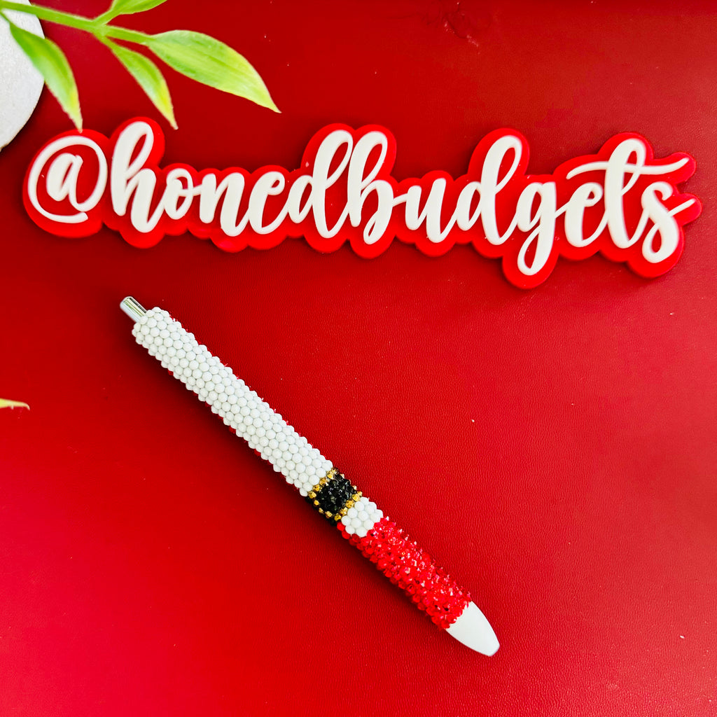 Santa Rhinestone Pen