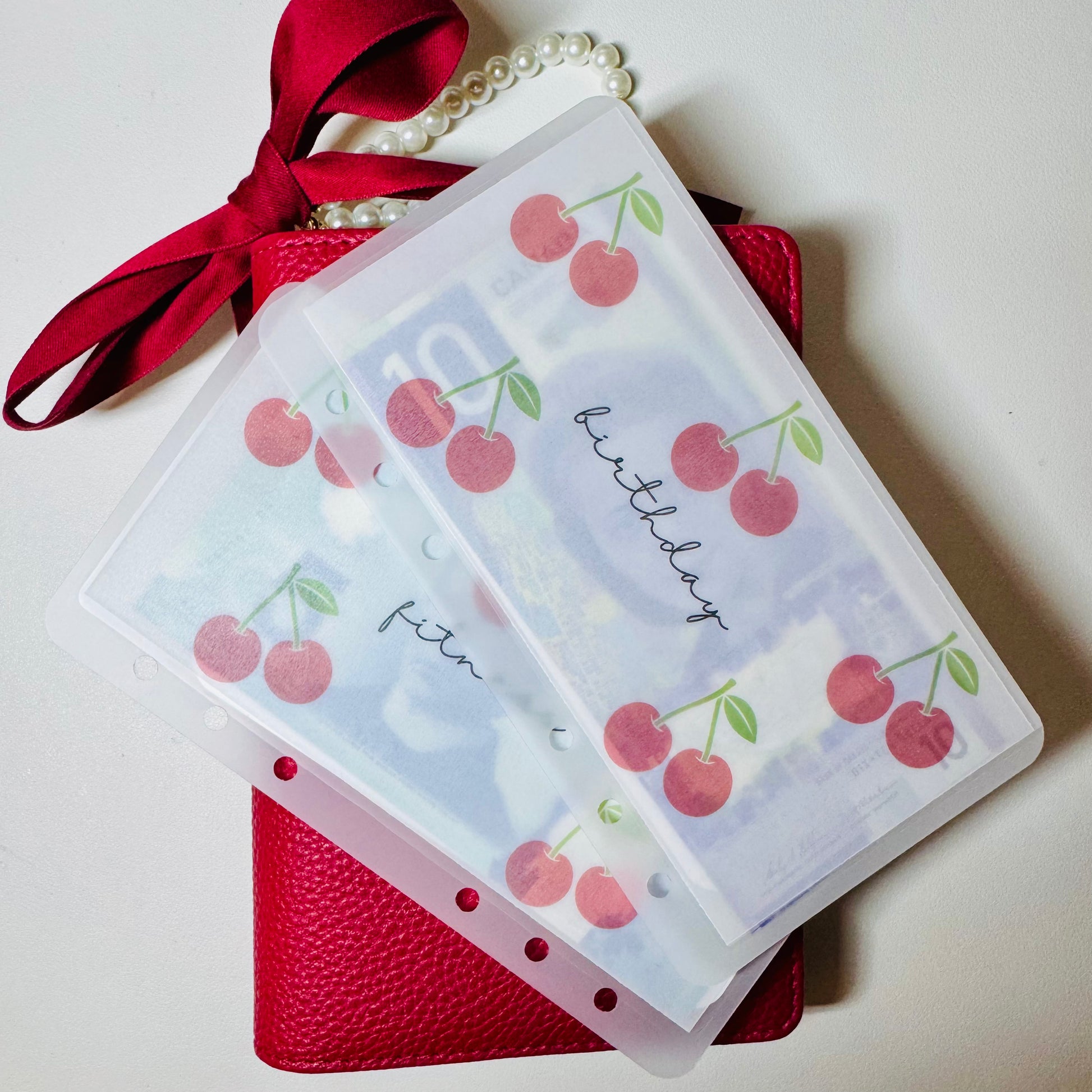 Cherry Matte Vellum Cash Envelopes