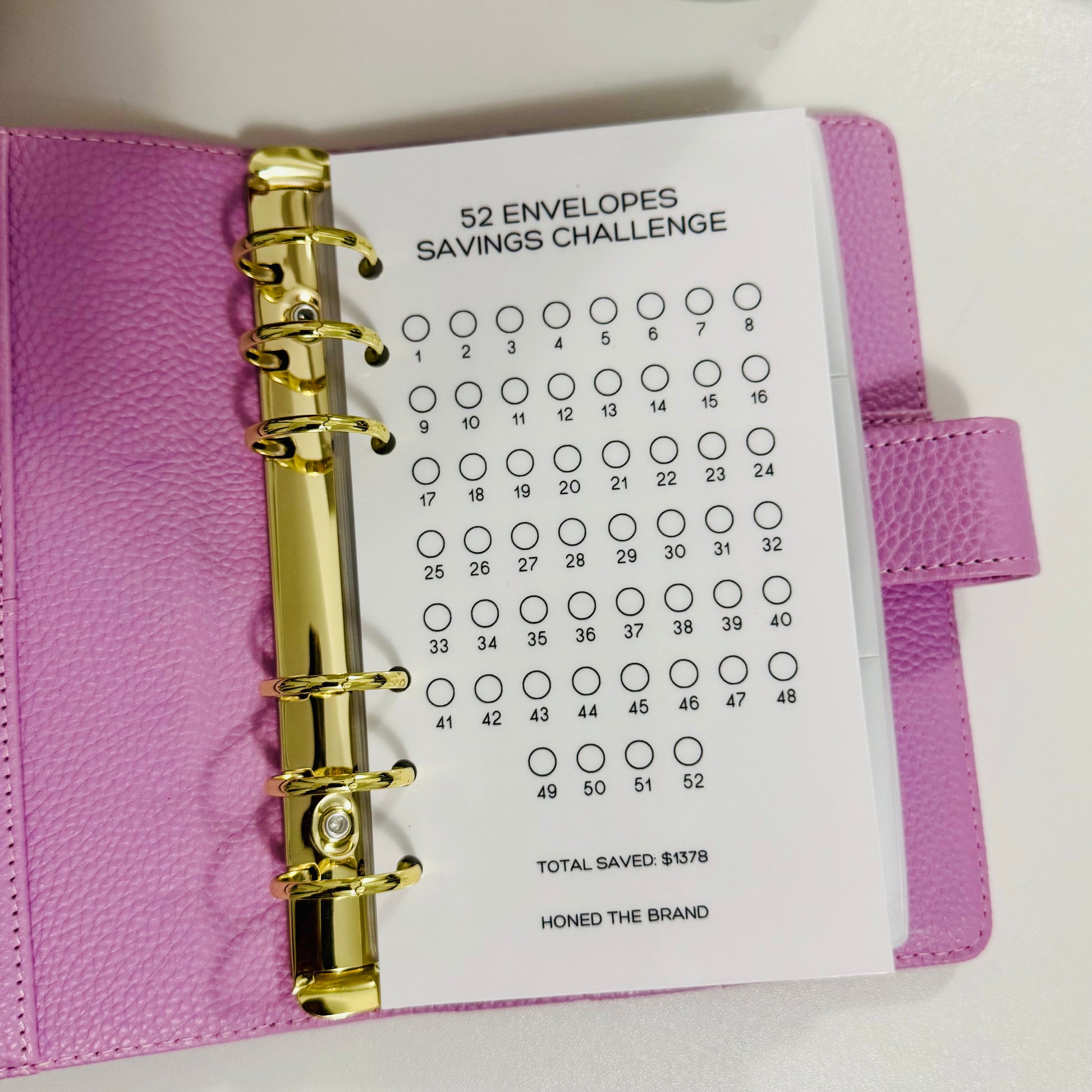 Traditional 52 Weeks Savings Challenge