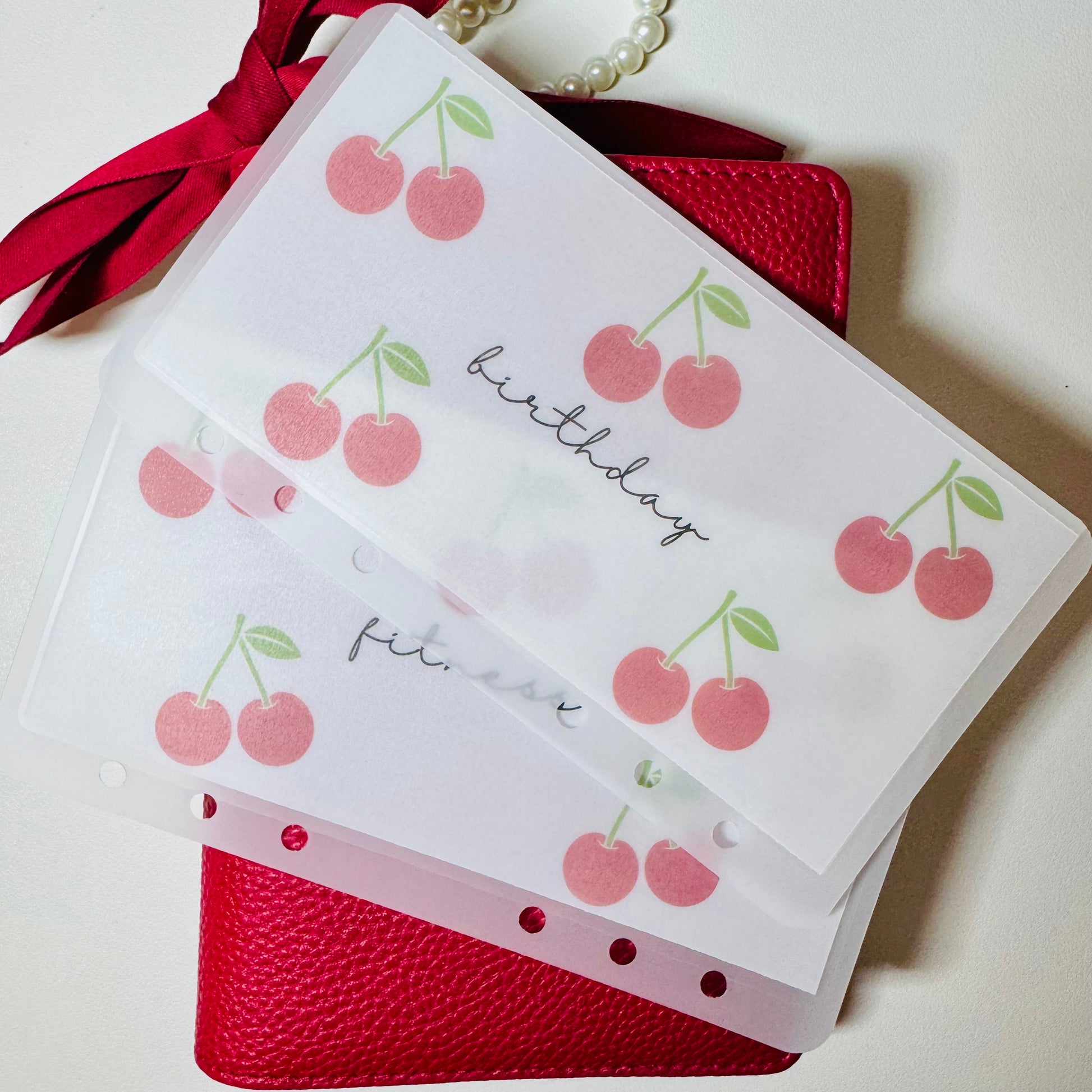 Cherry Matte Vellum Cash Envelopes