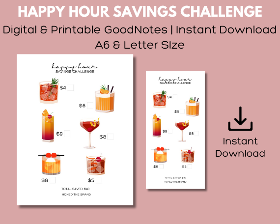 Digital Happy Hour Mini Savings Challenge