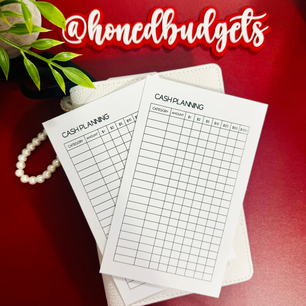 Cash Planning Sheet