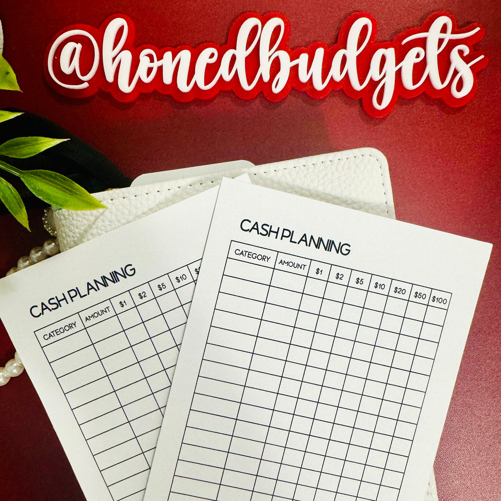 Cash Planning Sheet