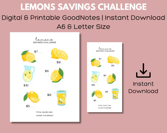 Digital Lemons Savings Challenge