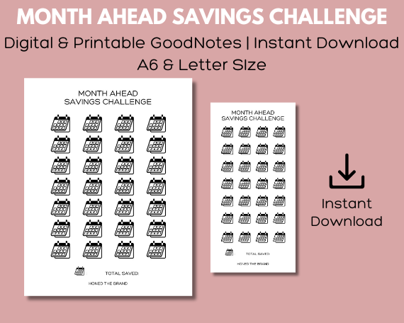 Digital Month Ahead Savings Challenge