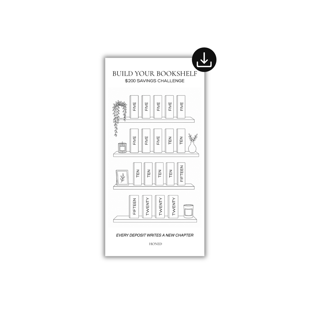 Digital Build Your Bookshelf Savings Challenge