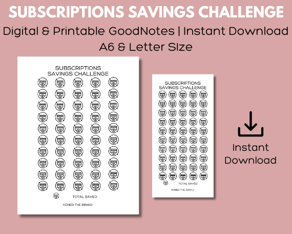 Digital Subscriptions Savings Challenge