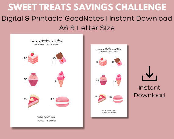 Digital Sweet Treats Mini Savings Challenge